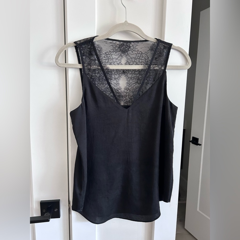 Express Black Sleeveless Lace Top